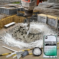 Fibre de polypropylène haute résistance de 12 mm pour le renforcement du béton, matériau de remplissage en fibre PP