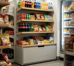 New Version Heavy Duty Supermarket <b>Stackable</b> Wire Storage Bin Display Stand Kitchen Assemble <b>Basket</b> with Bin Divider - Product Image 2