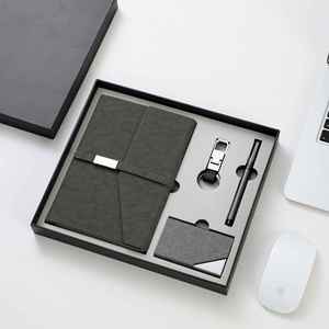 Wholesale PromotionaL Diary Corporate Gift Sets Pen Key Chain Notebook Gift Set A5 Business Office Diary With <b>Name</b> Card Holder - Product Image 4