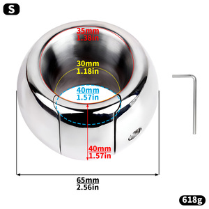 FRRK <span class=keywords><strong>Pendentif</strong></span> lesté robuste pour testicules et scrotum, en acier inoxydable 304, pour exercices pénien - Product Image 5