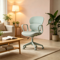 Chaise ergonomique à double dossier en éponge douce, couleur claire, en stock, pour l'apprentissage et les espaces de loisirs intérieurs
