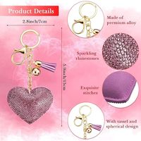 Porte-clés en strass pour femmes et filles, breloques scintillantes pour sacs à dos, charms pour sacs à main, cadeaux amusants