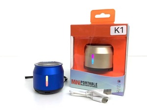 Mini Portable <b>Speaker</b> RGB LED Light <b>Wireless</b> Audio <b>Speaker</b> Carry Strap for Party Outdoor Use - Product Image 1