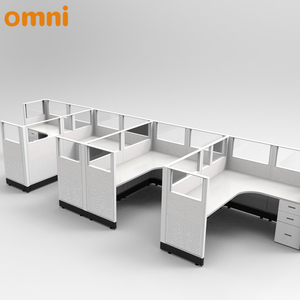 Omni hiện đại 3-chỗ ngồi Modular mở kế hoạch cuộc gọi trung tâm văn phòng nhân viên văn phòng cubicles bàn làm việc l-hình dạng mở rộng có thể điều chỉnh nhôm - Product Image 4