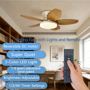 Ventilador de Techo Moderno LED de 5 Aspas con Luz, Control Remoto, Regulable, 6 Velocidades, para Dormitorio, Comedor, Estudio - Product Image 2