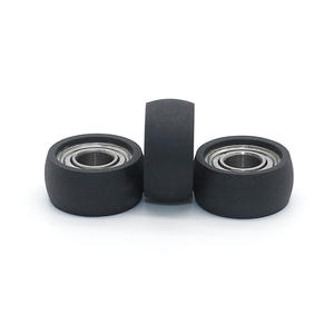 Ruedas Silenciosas Pequeñas de 5*14*6.5mm con Rodamientos, Poleas Recubiertas de TPU Suave, Poliuretano, Forma de Arco, Descuentos por Volumen Disponibles, Plástico y Hierro - Product Image 1