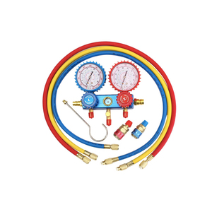 Kit de Manómetros para Aire Acondicionado Automotriz, Eléctrico, de Latón, Refrigerante <span class=keywords><strong>R134a</strong></span>, para Uso Industrial y Doméstico, Duradero y de Alta Calidad - Product Image 1