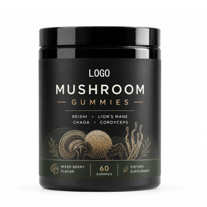 Gomitas de Café con Extracto de Hongos 10:1 de Alta Calidad, Melena de León, Reishi, Ostra, Apoyo Inmunológico y Energía para Adultos, 90 Unidades - Product Image 1