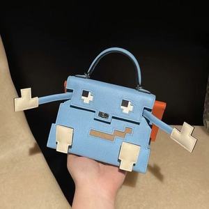 Bolso de mosaico con diseño de muñeca - Bolso bandolera mini de cuero genuino cosido a mano <span class=keywords><strong>Dole</strong></span> Picto personalizado para mujer - Product Image 4