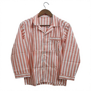 Pijamas de algodón estampado de 2 piezas para mujer, manga larga, cuello vuelto, ropa de dormir informal para primavera - Product Image 1