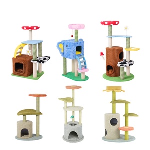 Chaflán de madera de Sisal corto, respetuoso con el medio ambiente, multifuncional, pequeño Marco de escalada, nido de gato que no cubre, estante integrado para gatos - Product Image 2