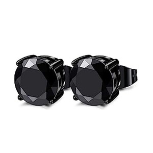 Boucles d'oreilles clous tendance en acier inoxydable avec zircone cubique <span class=keywords><strong>de</strong></span> 6 mm, serties <span class=keywords><strong>de</strong></span> clos rondes, pour hommes, femmes, unisexe, bijoux pour anniversaire et fête - Product Image 3