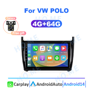 เครื่องเล่นมัลติมีเดียระบบนำทาง GPS ในรถยนต์ระบบแอนดรอยด์14สำหรับ <span class=keywords><strong>VW</strong></span> <span class=keywords><strong>POLO</strong></span> 2008-2020ไร้สาย CarPlay แอนดรอยด์ออโต้ WiFi - Product Image 3