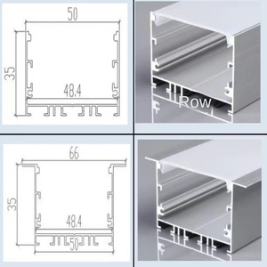 Best Seller Recessed Silver Anodized <b>LED</b> Aluminium Profile Milky PC <b>Cover</b> Villa Ceiling Hidden Linear <b>Lighting</b> T6 Model Dimmable - Product Image 2