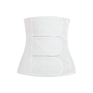 Faja Abdominal Blanca Delgada de Algodón y Spandex para Soporte Postparto - Product Image 2