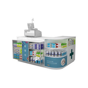 JYaS-YS-07 bancone cassiere di combinazione di farmacia in legno <span class=keywords><strong>bianco</strong></span> personalizzato professionale per mobili da farmacia - Product Image 6