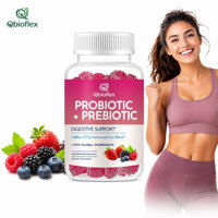 Gummies Probiotiques pour Femmes Qbioflex, Fabrication Directe, Marque Privée, Favorisent une Flore Intestinale Saine, Complément Probiotique en Gummies