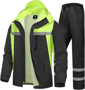 Combinaison de <span class=keywords><strong>pluie</strong></span> pour <span class=keywords><strong>homme</strong></span> de haute qualité, veste et <span class=keywords><strong>pantalon</strong></span> de travail réfléchissants à haute visibilité pour tous les sports, la ferme, la pêche, la <span class=keywords><strong>moto</strong></span> - Product Image 1