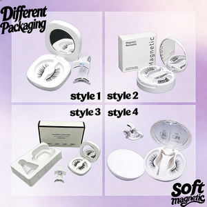 ערכת ריסים סינתטיים מגנטיים רכים לשימוש חוזר בעבודת יד ריסים מלאכותיים קלים משקל אחיזה חזקה למראה נפח דרמטי קל ליישום - Product Image 3