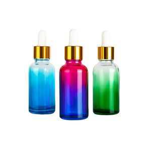 Color degradado personalizado 5mL-100mL Botella cuentagotas de vidrio Embalaje de suero de aceite esencial para crema facial Pedido mínimo 100PCs - Product Image 4