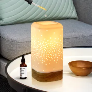 Cuboïde Plug In Chauffe-Cire Brûleur À Huile En Céramique Électrique Personnalisé Parfum Parfum Lampe De Table Cire Fondre Réchauffeurs Huile Aroma Lampe