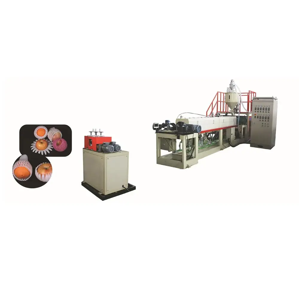 Plastic fruit netto maken machine PE schuim netto extrusie machine