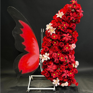 Décoration <span class=keywords><strong>de</strong></span> <span class=keywords><strong>fond</strong></span> <span class=keywords><strong>de</strong></span> fleurs artificielles en forme <span class=keywords><strong>de</strong></span> papillon géant, produit fini pour les décorations <span class=keywords><strong>de</strong></span> mariage à grande échelle - Product Image 2
