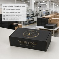 Mat Siyah Altın Geometrik Kulaklıklı Posta Gönderi Hediye Kutusu Özel Baskılı Sert Üstten Açılır Sağlam Toptan Fabrika Direkt Düz Paket
