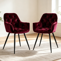 Chaise de salle à manger en velours de qualité supérieure, style contemporain, pieds en métal, Sillas De Comedor pour la maison, cuisine, fauteuil moderne