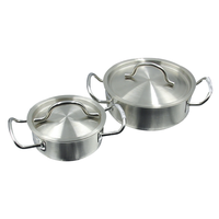 Offre Spéciale commercial grandes casseroles à sauce ensemble de marmites en acier inoxydable batterie de cuisine à induction casseroles antiadhésives pour restaurant