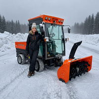 Déneigeuse multifonctionnelle commerciale 25 CV 4x4 de 1400 mm, autoportée, 3-en-1 avec régulateur de vitesse