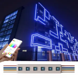 Led Pixel Panel Light 24V IP66 Outdoor Eave Decoration Lighting Colorful Permanent Rgbw Pixel Led