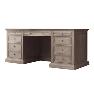 RH American Country Retro Style Escritorio de computadora de madera maciza Acabado de roble blanco personalizado Muebles americanos simples de inspiración francesa para - Product Image 1