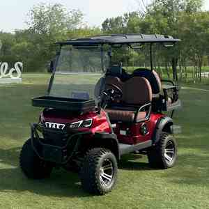 Hoogwaardige 2+2-persoons elektrische golfkar met vierwielaandrijving, straatlegaal, sfeerverlichting, 5kW vermogen, 70-90km bereik, groothandel - Product Image 3