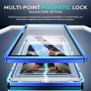 Étui populaire en aluminium pour cartes, avec couvercle en verre trempé et protection UV, pour présentoir de cartes sportives - Product Image 3
