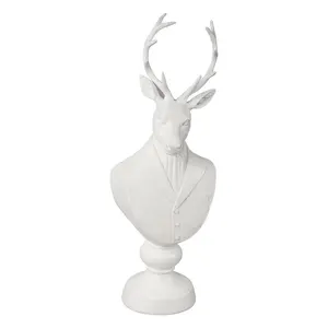 手工室内树脂鹿头雕像树脂装饰动物雕像家居装饰