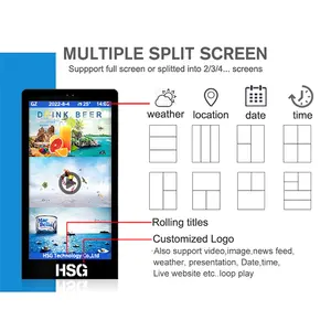 ระบบหน้าต่าง Android ในร่มกลางแจ้งหน้าจอโฆษณา LCD ป้ายดิจิตอลสื่อเครื่องเล่นวิดีโอโทเท็ม