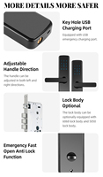 Cerradura Inteligente para Puerta Principal, Productos Inteligentes de Acero al Carbono, Cerradura Inteligente con Teclado TTlock, Manija con Contraseña para Puerta, Cerradura Inteligente