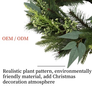 MEICHUANGHUI la migliore vendita di natale artificiale ghirlanda di natale in Rattan Custom natale ghirlanda decorazione ghirlanda per buon natale - Product Image 5