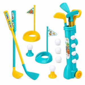 Ensemble de golf pour enfants 48 cm, 3 clubs, 4 balles, 2 tees, 2 coupes de putting, sac de transport à roulettes, jouet de sport intérieur/extérieur, <span class=keywords><strong>cadeau</strong></span> pour enfants - Product Image 1