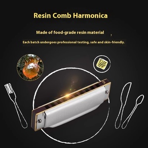 Suzuki 10 agujeros diatónico <span class=keywords><strong>Blues</strong></span> armónica 16 Bores <span class=keywords><strong>C</strong></span> Major 12 teclas plateado ecológico principiante adulto instrumento Musical - Product Image 4