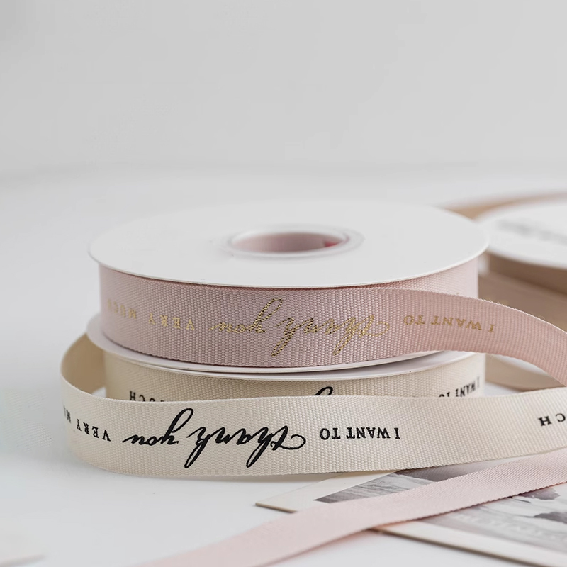Green Ribbon Natural Cotton Ribbon Custom Cotton Ribbon