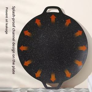 Plaque de cuisson barbecue portable et fiable en maifanite antiadhésive avec poignée pour pique-niques en plein air, fêtes et grillades au parc - Product Image 6