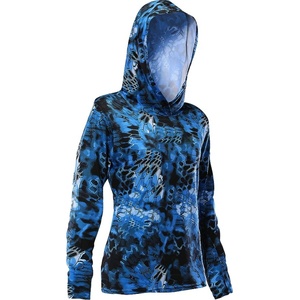 UPF50+ Quick Dry Clothes Polyester Customized Outdoor <b>Sunscreen</b> UV Fishing Clothing Long Sleeve Womens Fishing Tshirts - Product Image 1