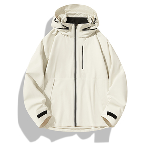 Logo personnalisé à capuche colle veste extérieur mince manteau automne nouveaux vêtements de randonnée imperméable sans couture tibétain chapeau populaire cool - Product Image 6