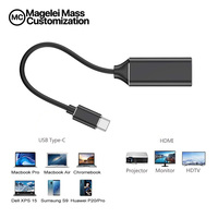 Konverter USB Type C ke HDMI OEM Terbaru, Male ke Female 4K 30Hz, Kabel Adaptor HDMI USB C Type C untuk Galaxy S8 S9 Note 8 Macbook