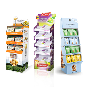 Tùy chỉnh cho có thể gập lại UV tráng Snack hiển thị các tông đứng cho các cửa hàng bán lẻ sàn quảng cáo và gấp kệ trưng bày - Product Image 1