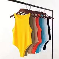 Combinaison de plage sexy et moulante pour femme, combishort, body, tenue unie, vêtement une pièce
