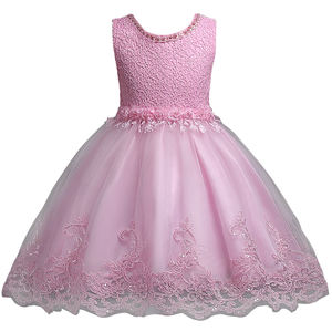 Gaun malam Prom anak perempuan putri mutiara berkilau musim panas gaun bunga gaun ulang tahun anak perempuan pesta pernikahan putih untuk <span class=keywords><strong>2</strong></span> tahun - Product Image 3