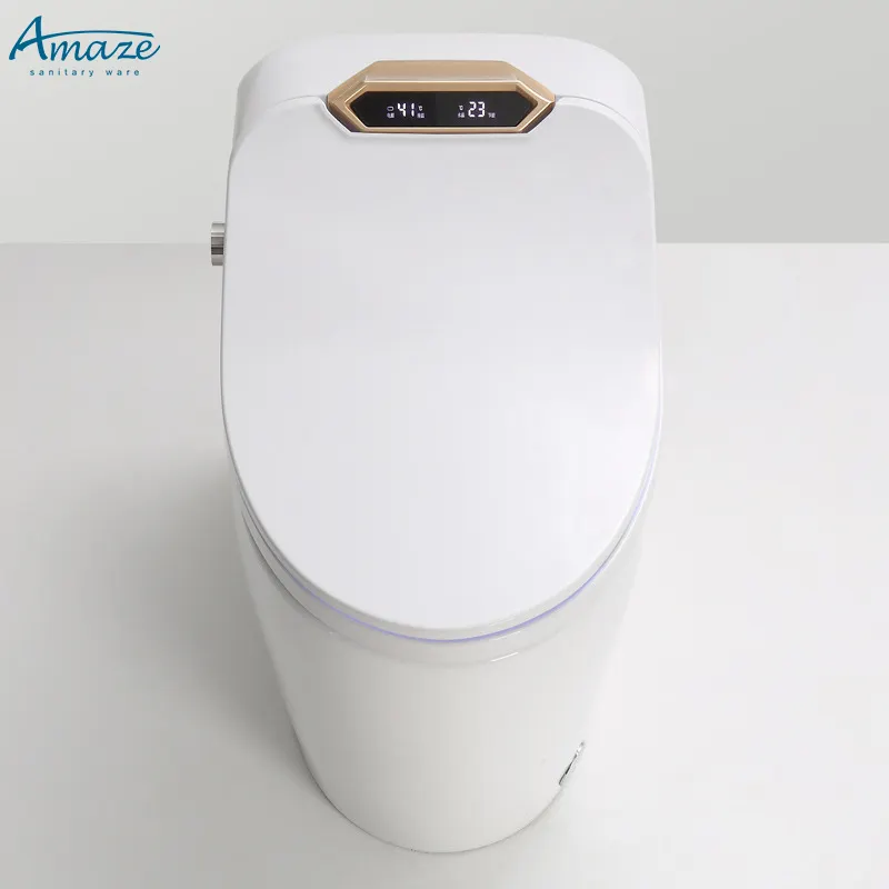 Inodoro inteligente de una pieza para baño con sensor automático, inodoro inteligente automático